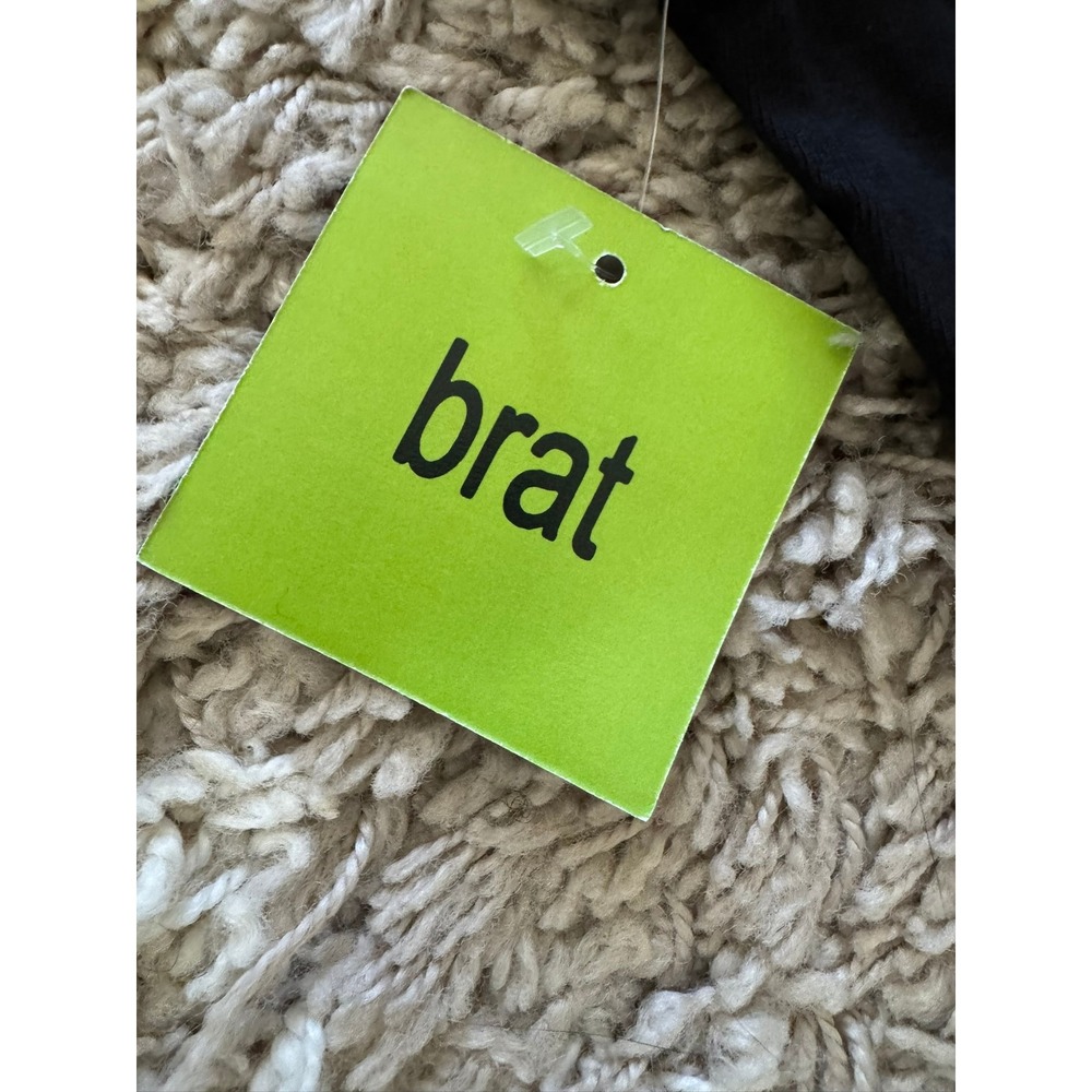 Charli XCX Brat Tour Merch Black Baby Tee Crop Top Small NWT - Picture 5 of 5